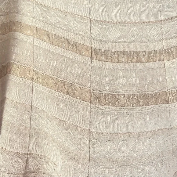 Oscar de la Renta women’s brown and beige a-line skirt size 16 boho fairy - Picture 7 of 9